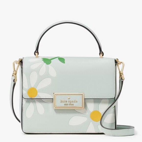 Kate Spade Reegan Day Tripper Top Handle Crossbody Crystal Blue Daisies KG760 - Picture 3 of 7